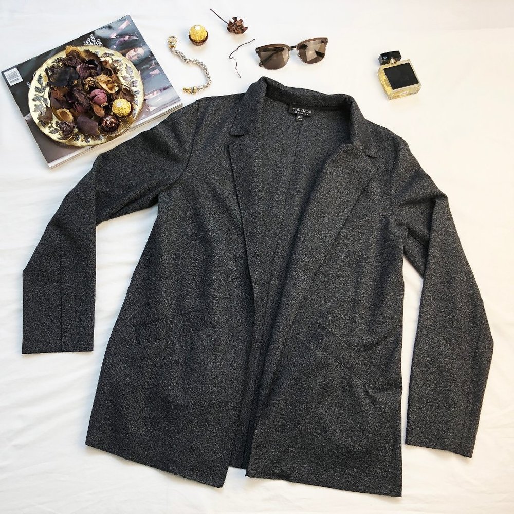 Gray Topshop cardigan S, simple minimalist long sleeve cardigan sz 6